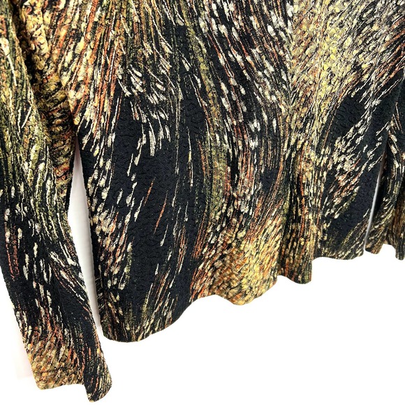 Coldwater Creek Womens Size Small Metallic Gold Long Sleeve Blouse Shirt Top - Picture 6 of 9